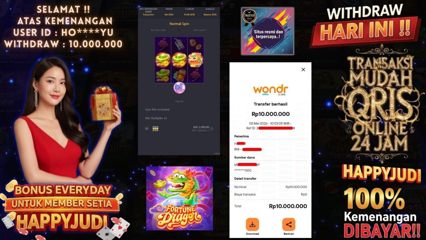 HAPPYJUDI JACKPOT SLOT FORTUNE DRAGON